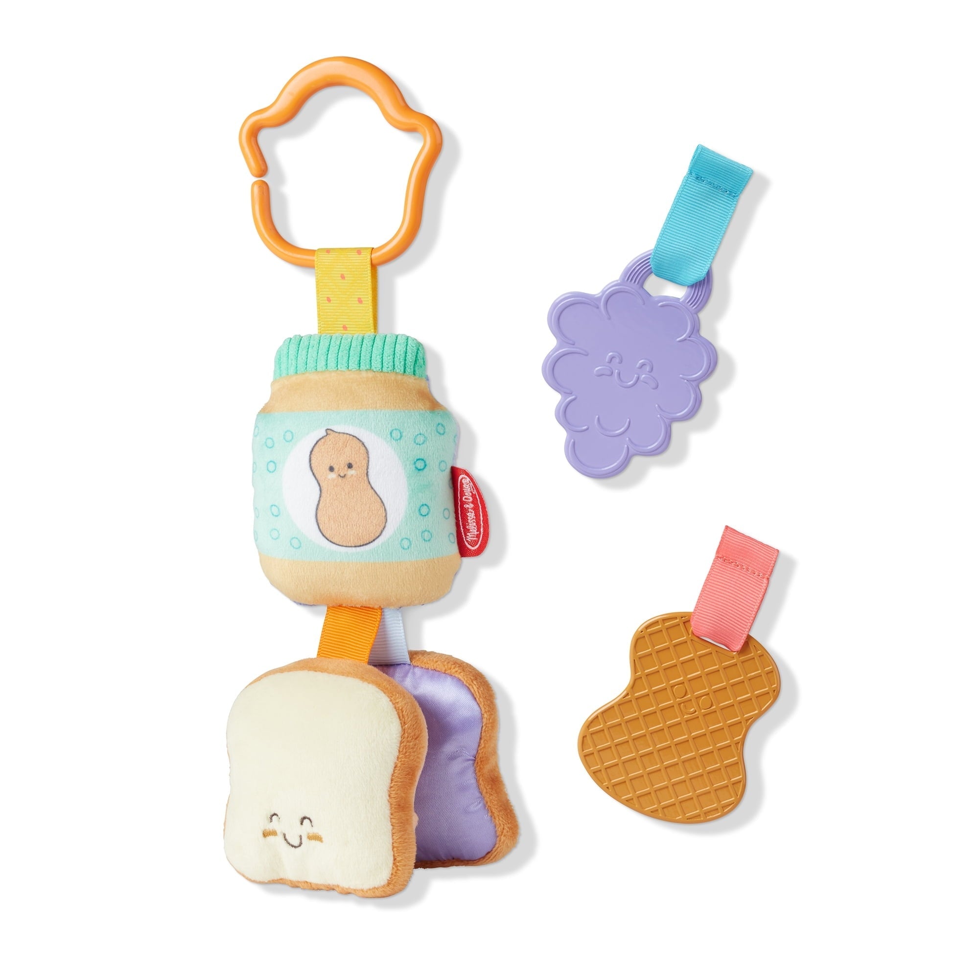 Melissa & Doug Multi-Sensory PB&J Take-Along Clip-On Infant Toy