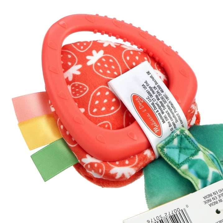 Melissa & Doug Peek-a-Boo Berry Take-Along Toy with Teether, Clip-On Stroller Toy for Baby Ages 12m+