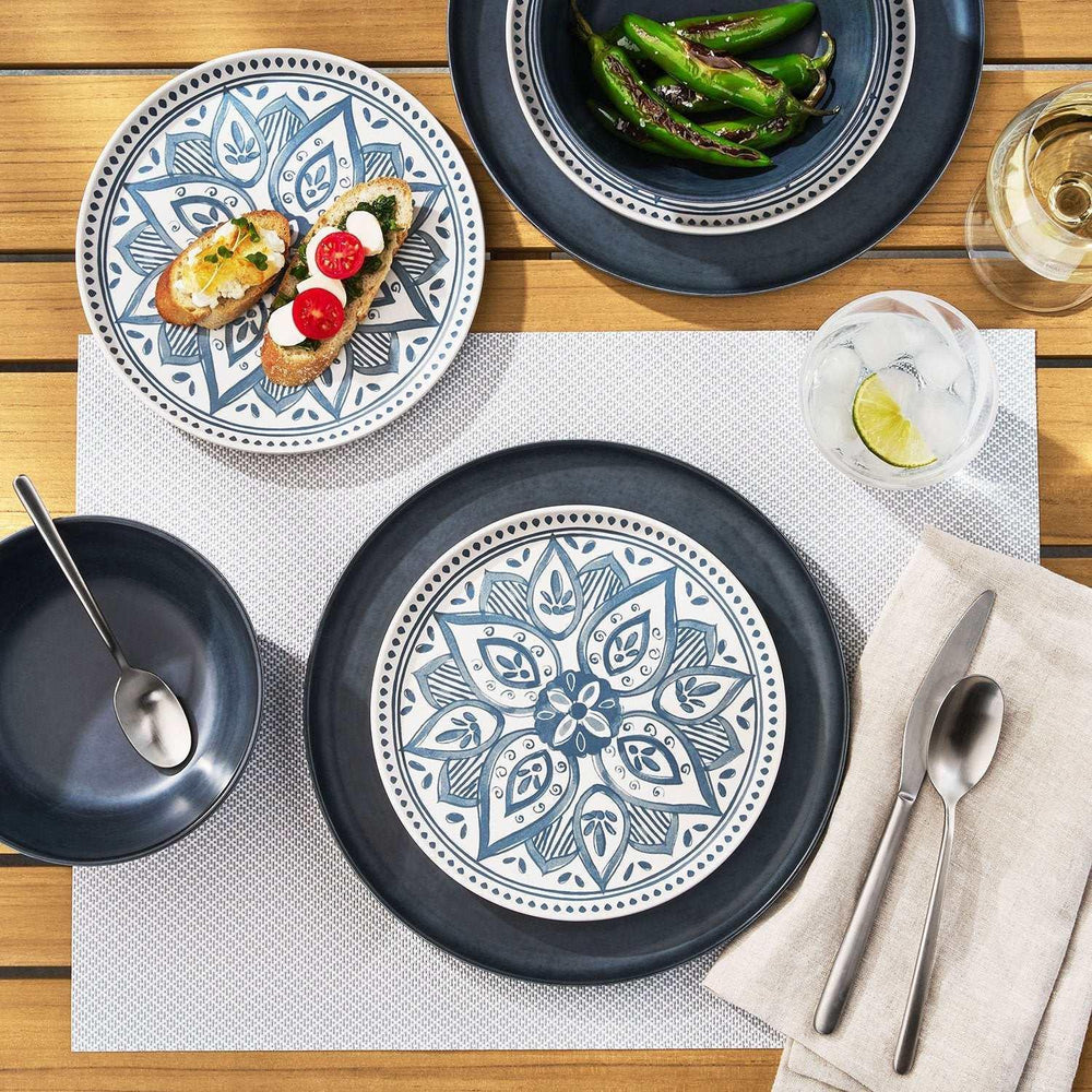 Member's Mark 12-Piece Bamboo Melamine Dinnerware Set - USA MEGA SHOP