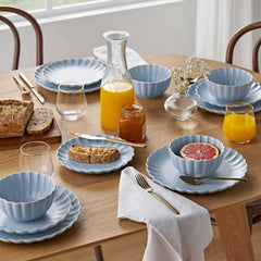 Member's Mark 12-Piece Scallop Dinnerware Set - USA MEGA SHOP