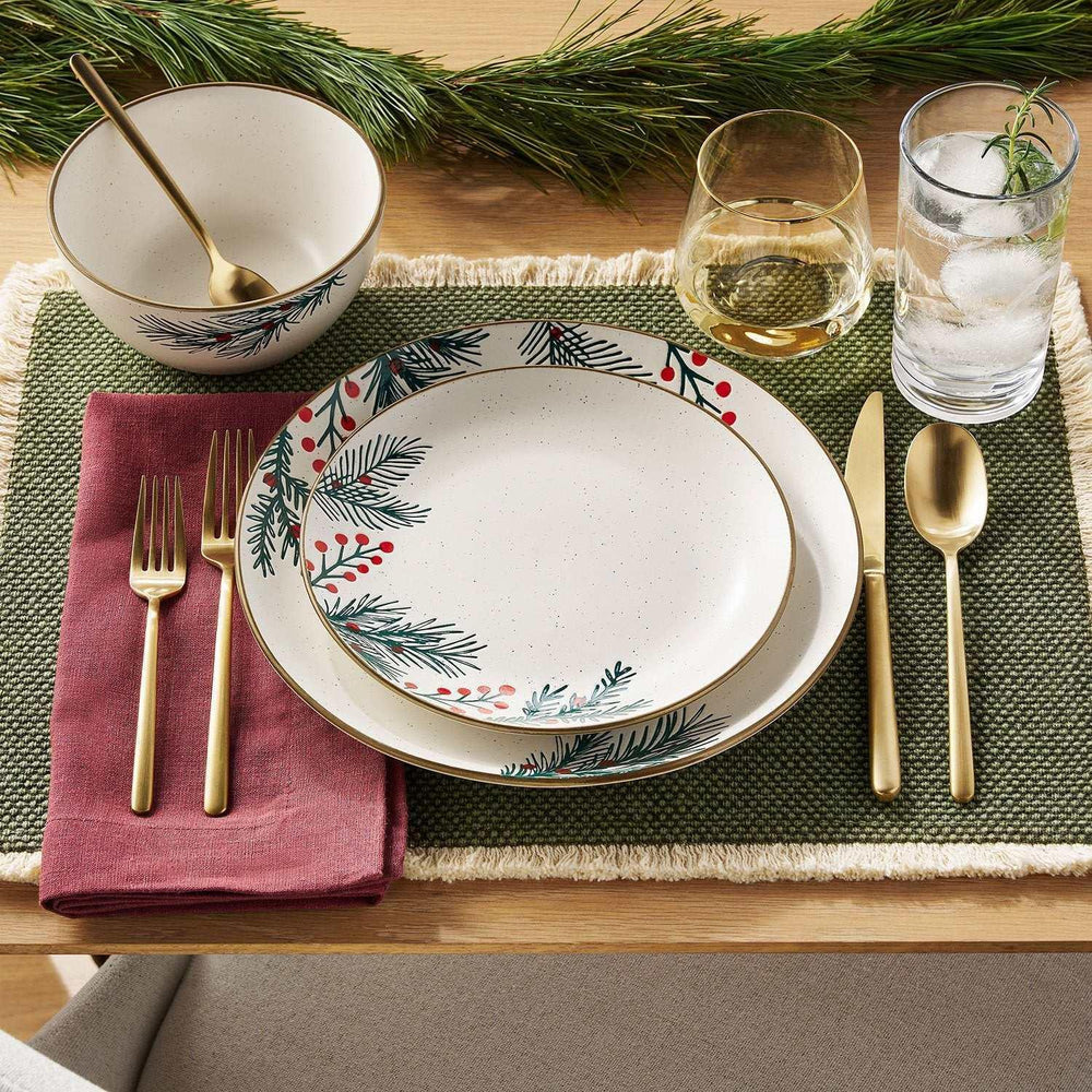 Member's Mark 12-Piece Stoneware Holiday Dinnerware Set - USA MEGA SHOP