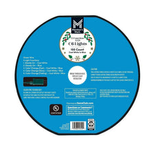 LED C6 light reel back with blue panel and green connector