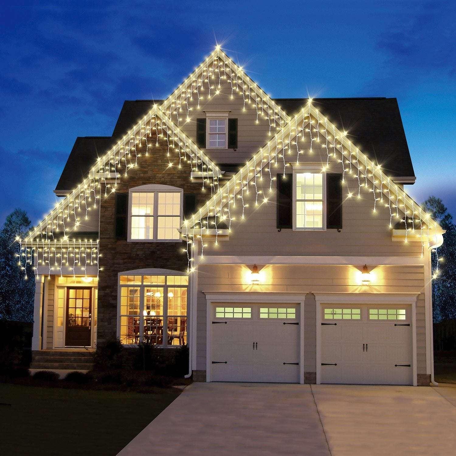 Member's Mark 300ct LED Icicle Lights, 18' Lighted Length - USA MEGA SHOP