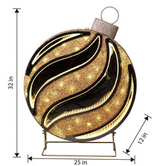 Member's Mark 32" Pre-Lit Gold Infinity Light Ornament Decor - USA MEGA SHOP