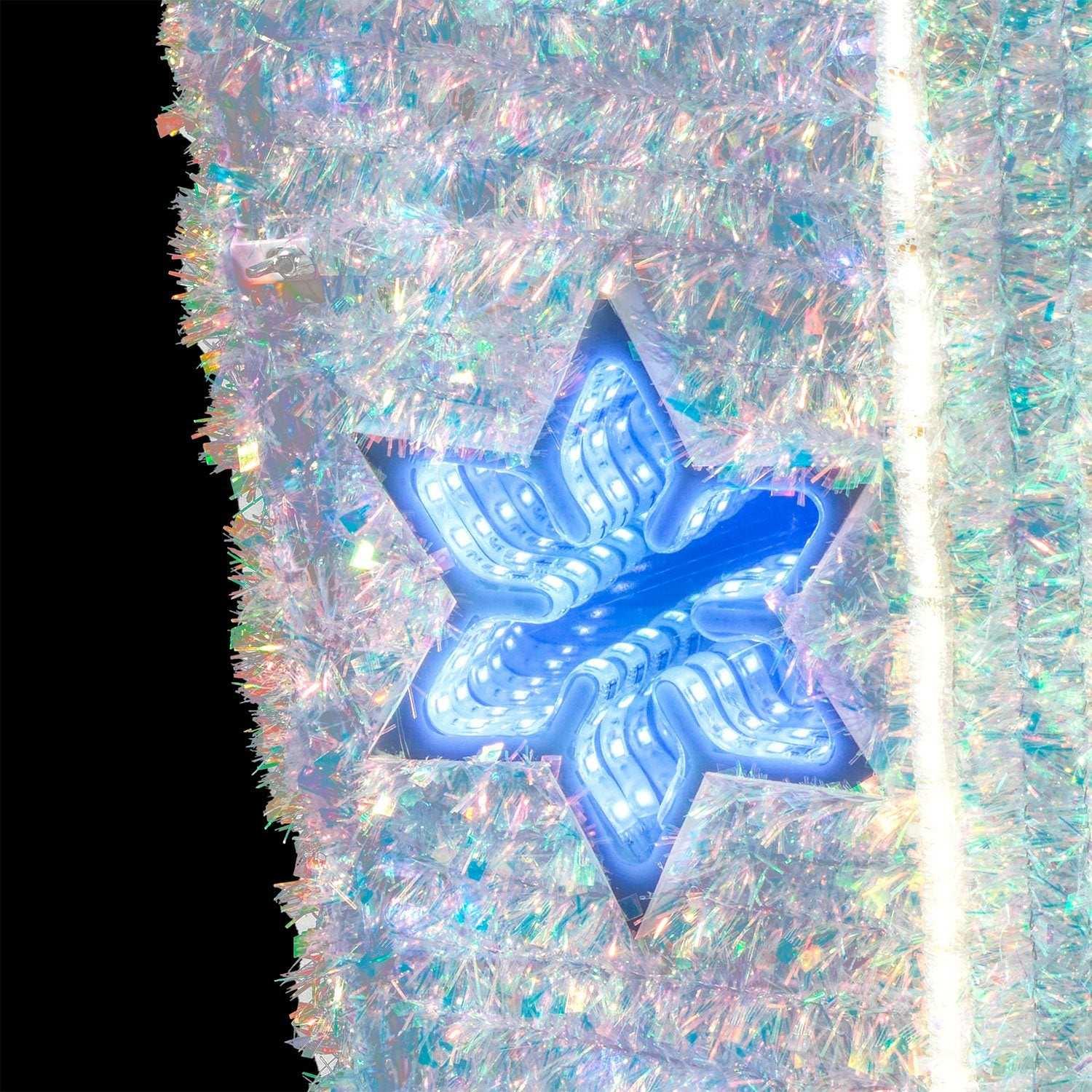 Member's Mark 32" Pre-Lit Iridescent Twinkle Tinsel Gift Box Decor - USA MEGA SHOP