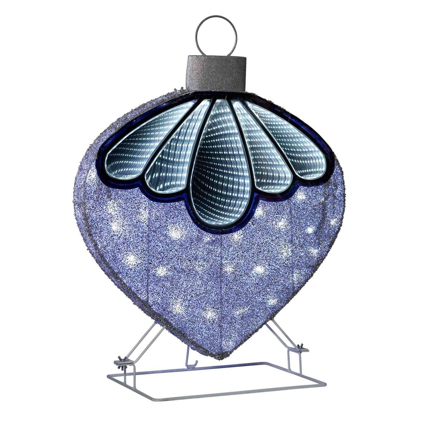 Member's Mark 32" Pre-Lit Silver Infinity Light Ornament Decor - USA MEGA SHOP