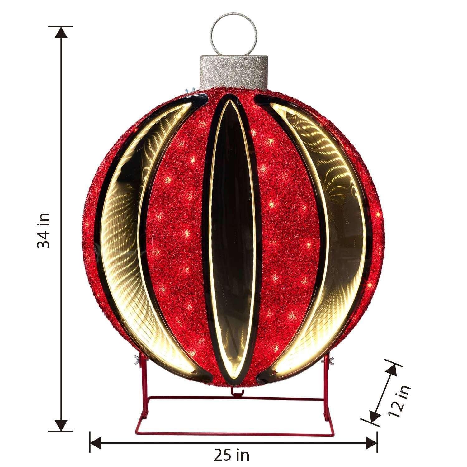 Member's Mark 34" Pre-Lit Red Infinity Light Ornament Decor - USA MEGA SHOP