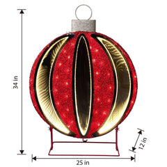 Member's Mark 34" Pre-Lit Red Infinity Light Ornament Decor