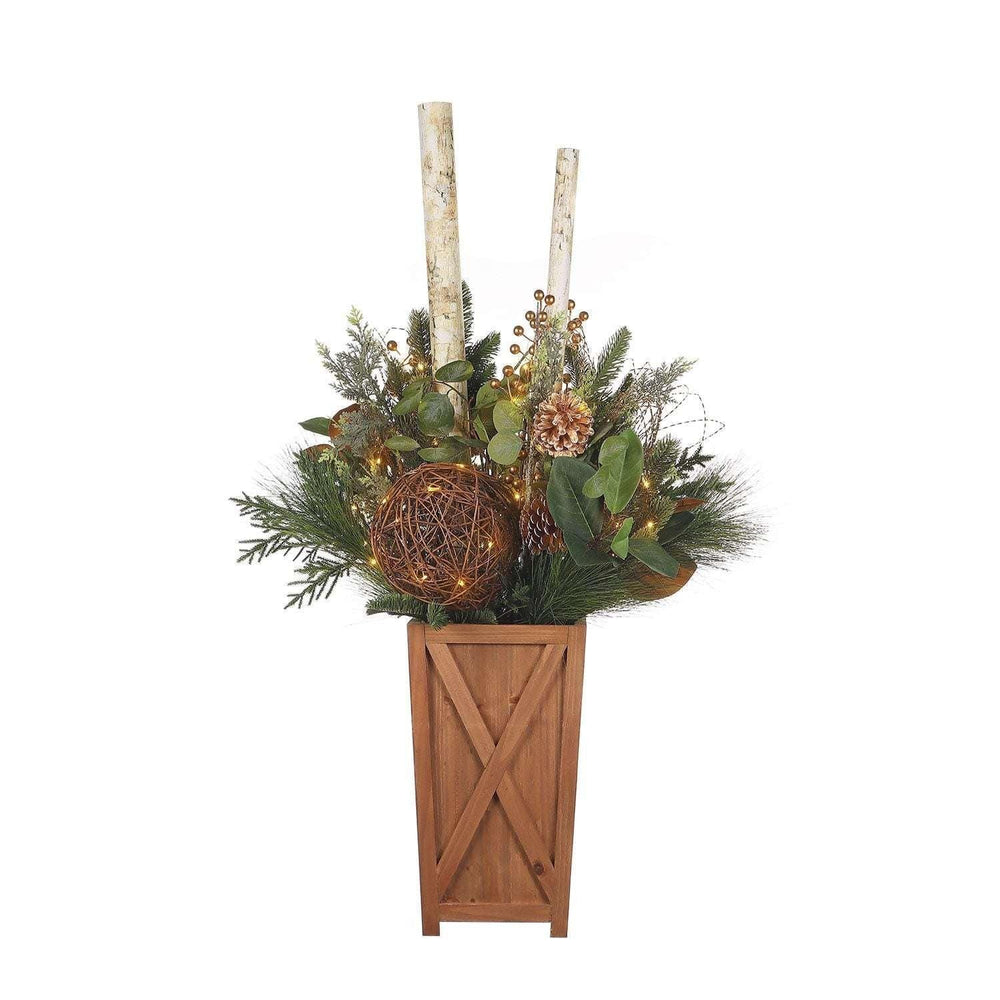 Member's Mark 48" Pre-Lit Decorative Topiary with Berries - USA MEGA SHOP