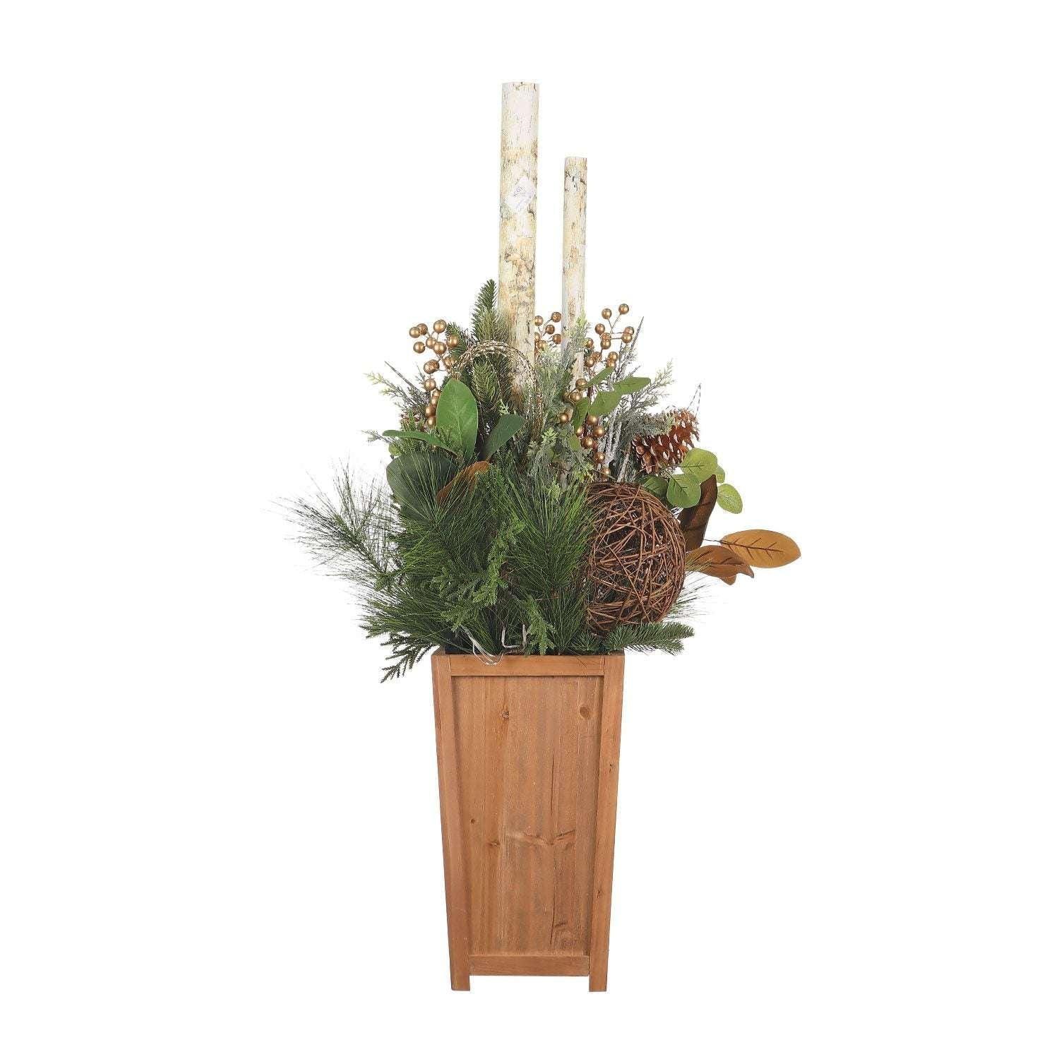 Member's Mark 48" Pre-Lit Decorative Topiary with Berries
