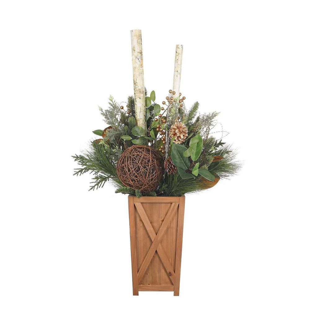 Member's Mark 48" Pre-Lit Decorative Topiary with Berries - USA MEGA SHOP