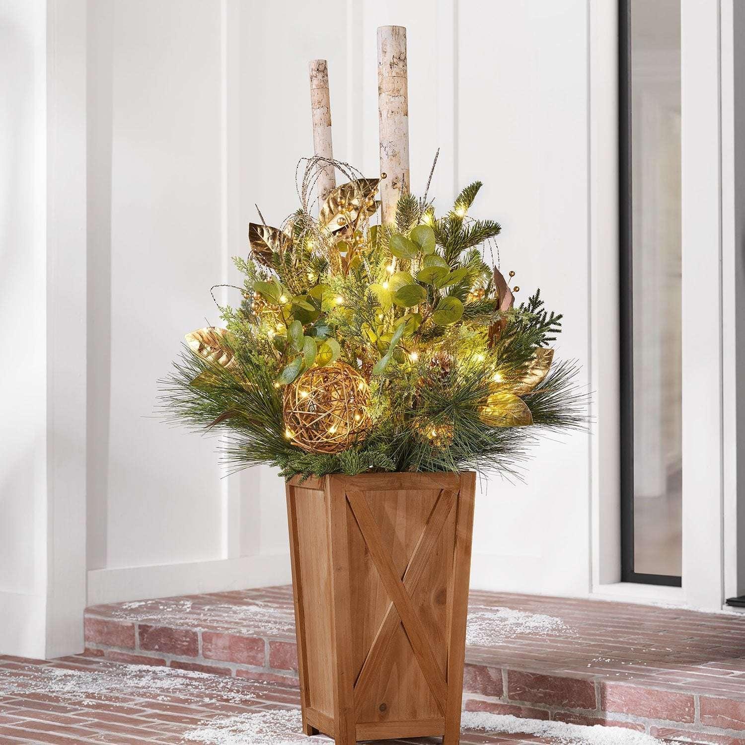 Member's Mark 48" Pre-Lit Decorative Topiary with Berries