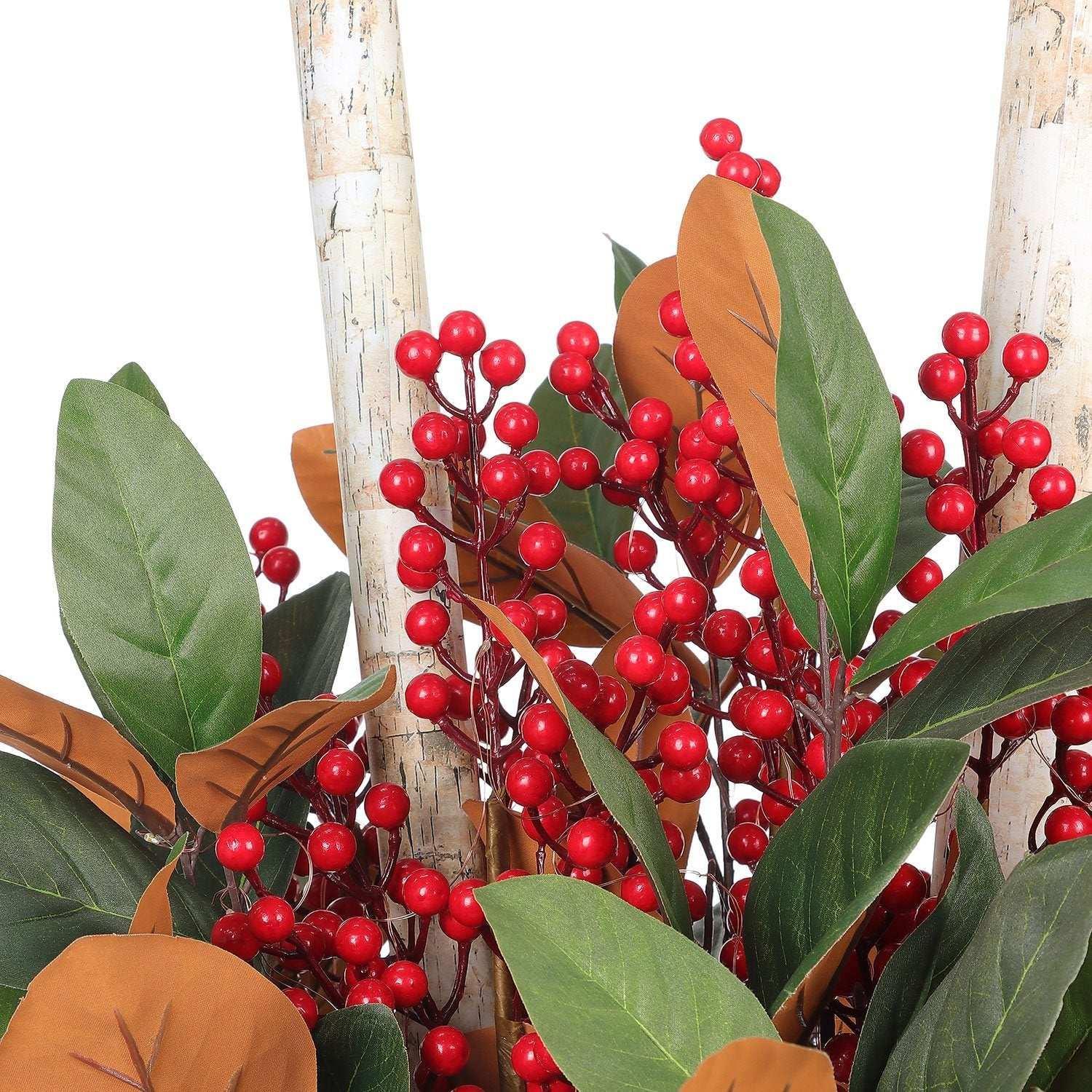 Member's Mark 48" Pre-Lit Decorative Topiary with Berries - USA MEGA SHOP
