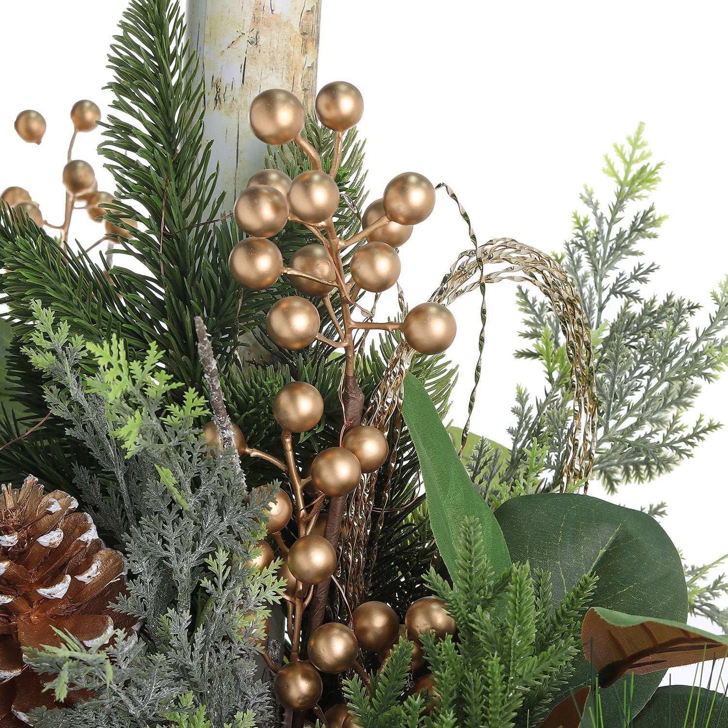 Member's Mark 48" Pre-Lit Decorative Topiary with Berries - USA MEGA SHOP