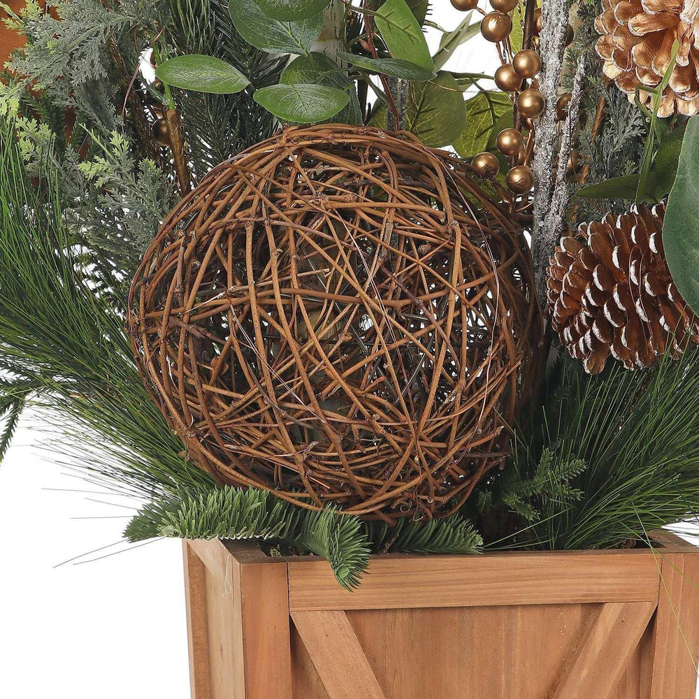 Member's Mark 48" Pre-Lit Decorative Topiary with Berries - USA MEGA SHOP