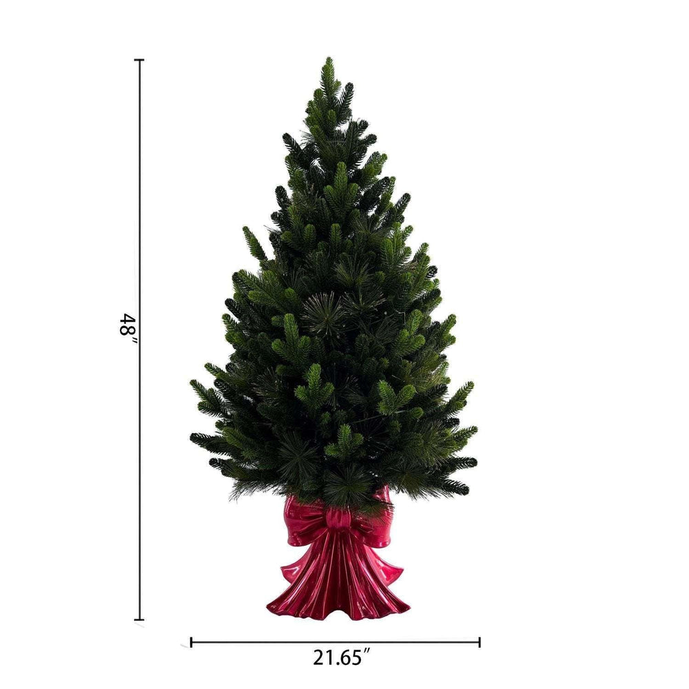 Member's Mark 48" Pre-Lit Topiary in Red Bow Container - USA MEGA SHOP
