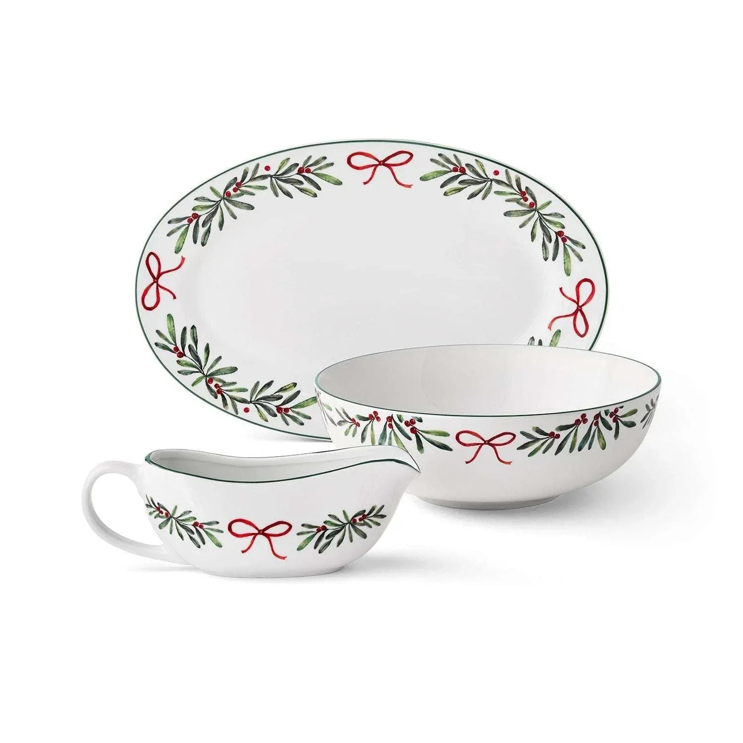 Member's Mark 53-Piece Porcelain Holiday Entertainer Set - USA MEGA SHOP