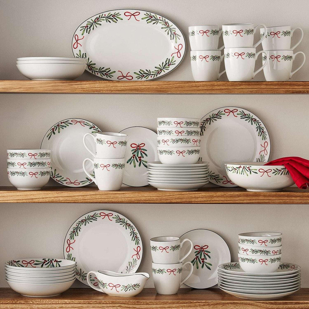 Member's Mark 53-Piece Porcelain Holiday Entertainer Set - USA MEGA SHOP