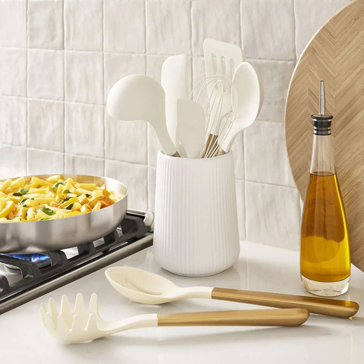 Member's Mark 8-Piece Stainless Steel Silicone Utensil Set