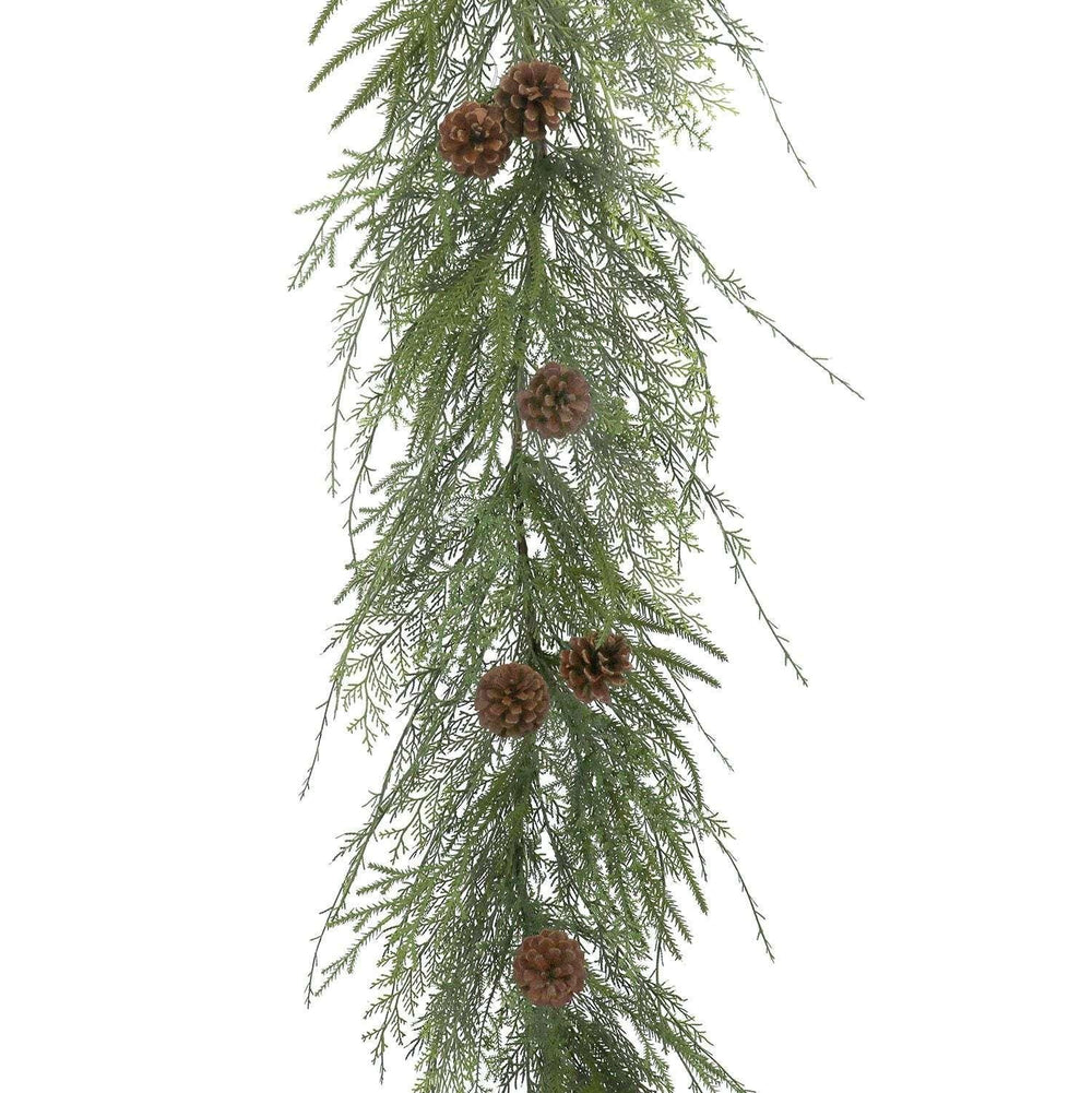 Member's Mark 9' Pre-Lit Cypress Garland with Pinecones - USA MEGA SHOP