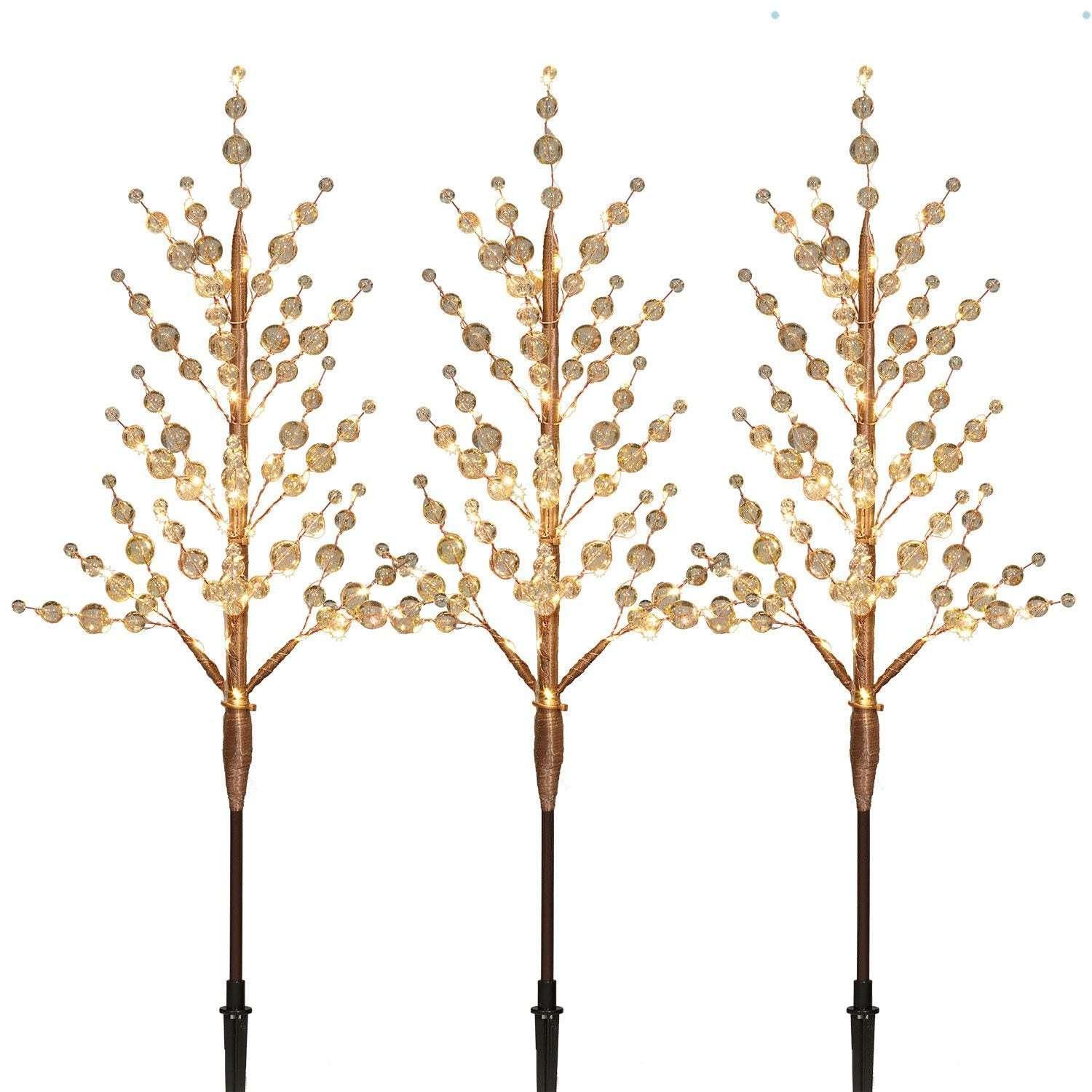 Member's Mark Crystal Bead Pathway Lights, Set of 3 - USA MEGA SHOP