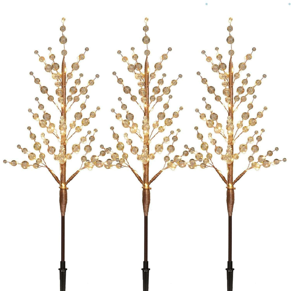 Member's Mark Crystal Bead Pathway Lights, Set of 3 - USA MEGA SHOP