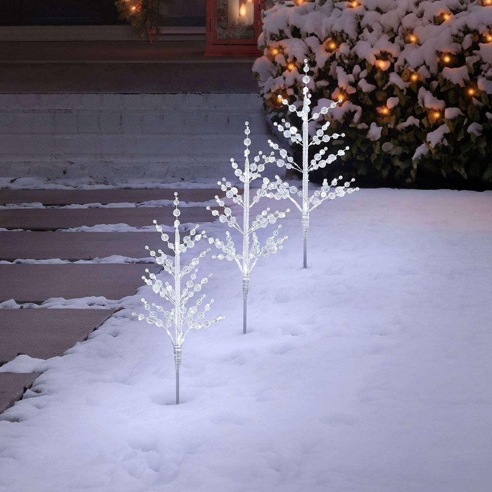 Member's Mark Crystal Bead Pathway Lights, Set of 3 - USA MEGA SHOP