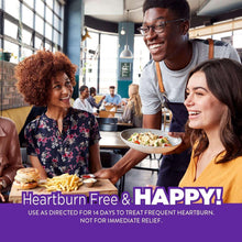 Esomeprazole magnesium capsules heartburn relief ad with people eating