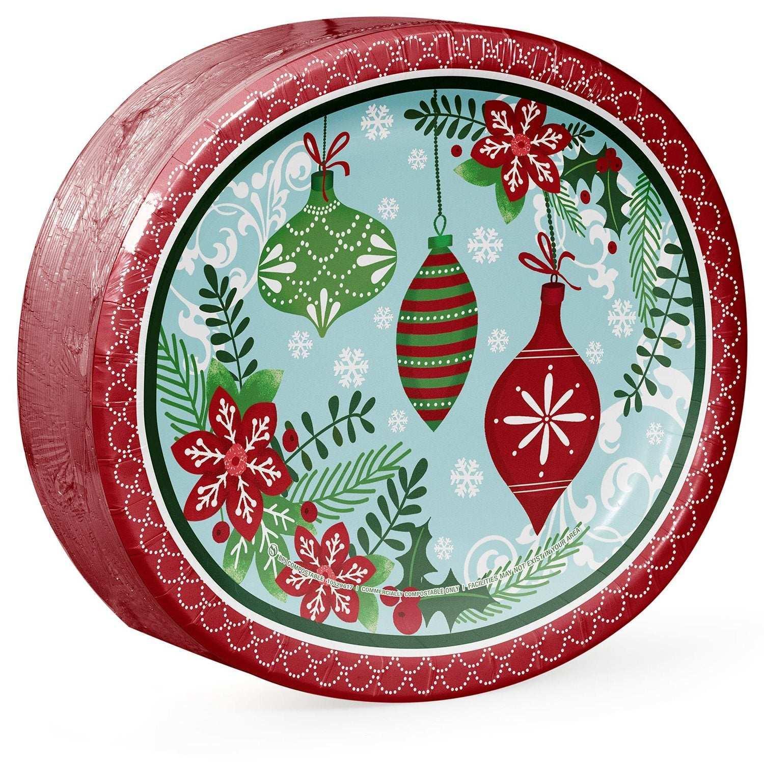 Member's Mark Holiday Oval Paper Plates, 10" x 12", 50 ct. - USA MEGA SHOP
