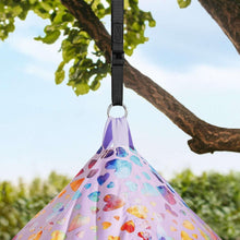 Heart-pattern kids hanging pod fabric top with hanging strap and cord