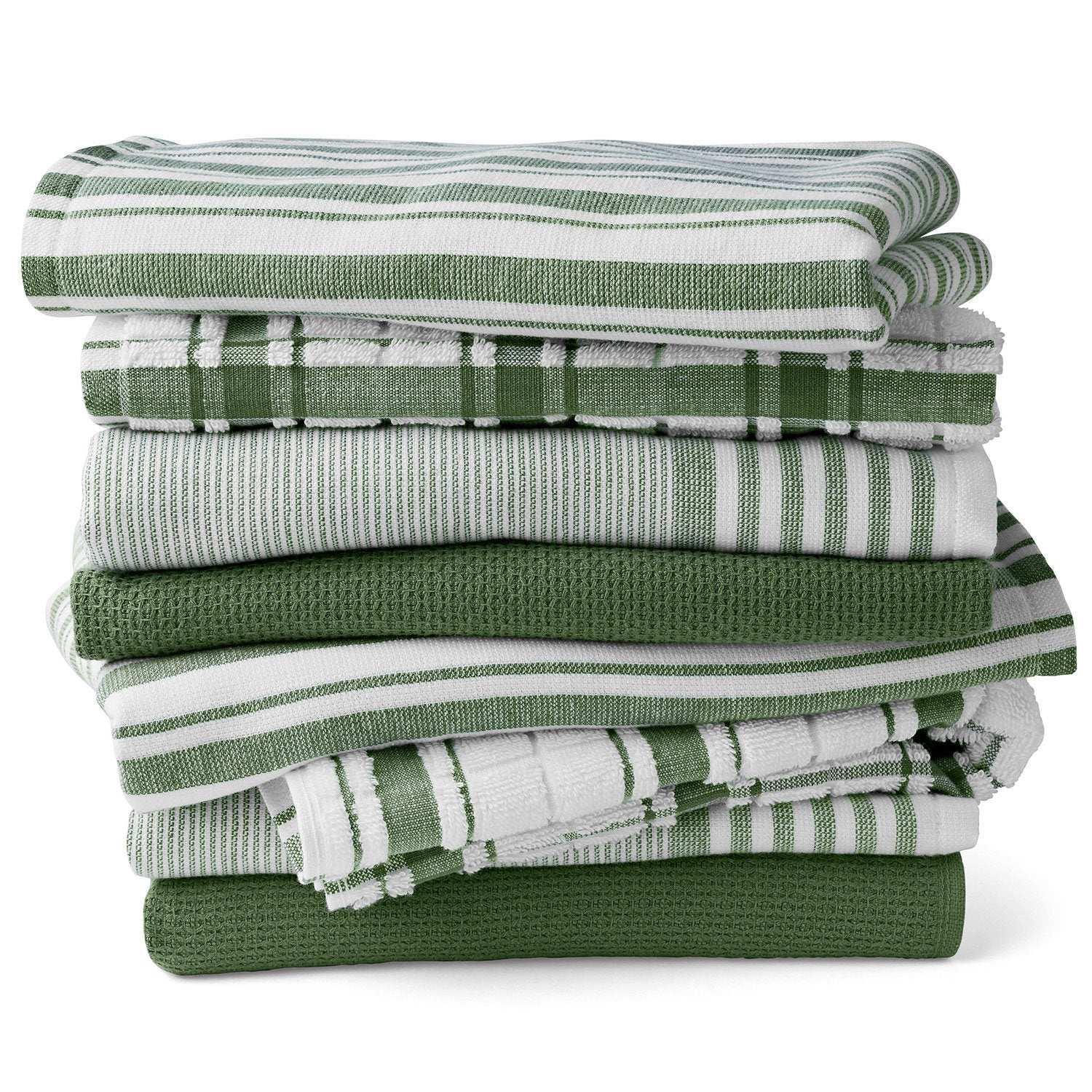 Member's Mark Plaid Leno 8 Piece Kitchen Towel Set, Choose Color - USA MEGA SHOP