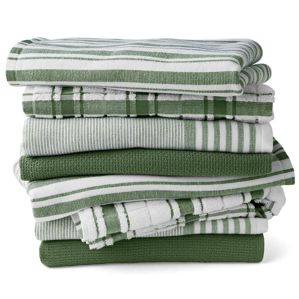 Member's Mark Plaid Leno 8 Piece Kitchen Towel Set, Choose Color - USA MEGA SHOP