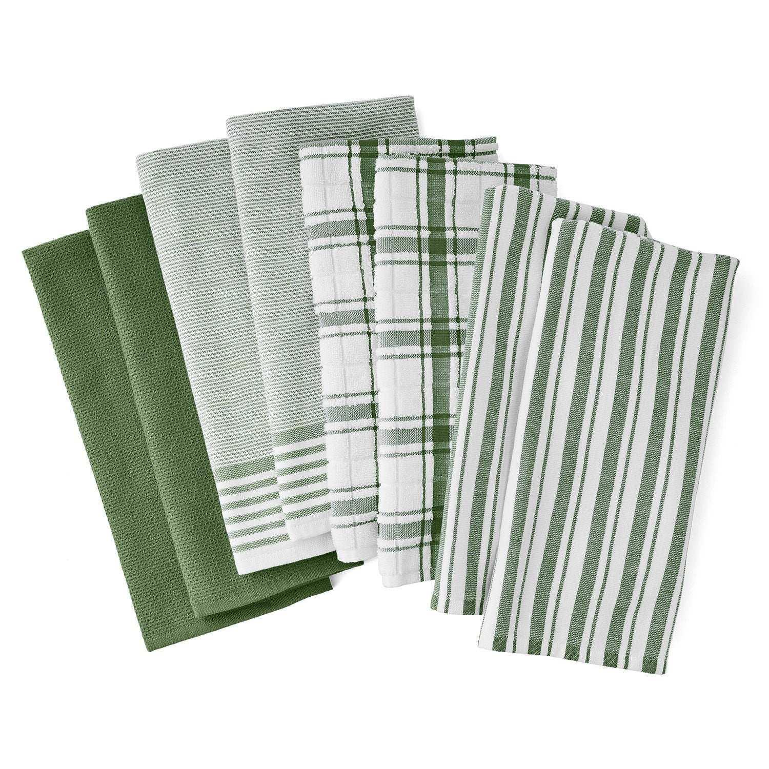 Member's Mark Plaid Leno 8 Piece Kitchen Towel Set, Choose Color