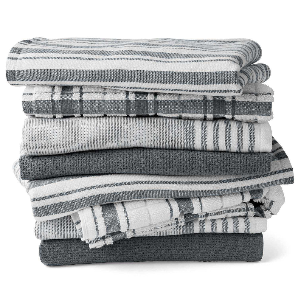 Member's Mark Plaid Leno 8 Piece Kitchen Towel Set, Choose Color - USA MEGA SHOP