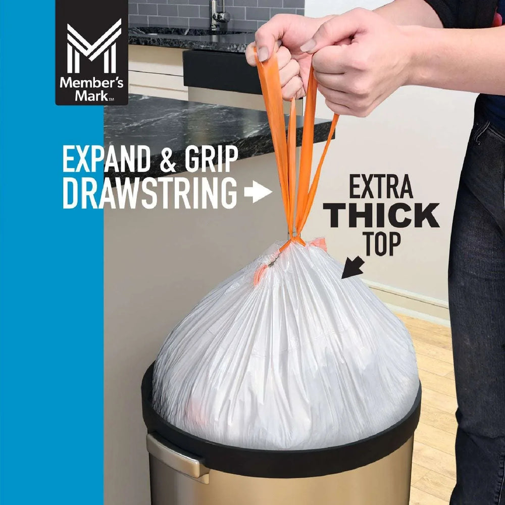Member's Mark Power Flex 13-Gallon Tall Kitchen Trash Bags, 200 ct. - USA MEGA SHOP