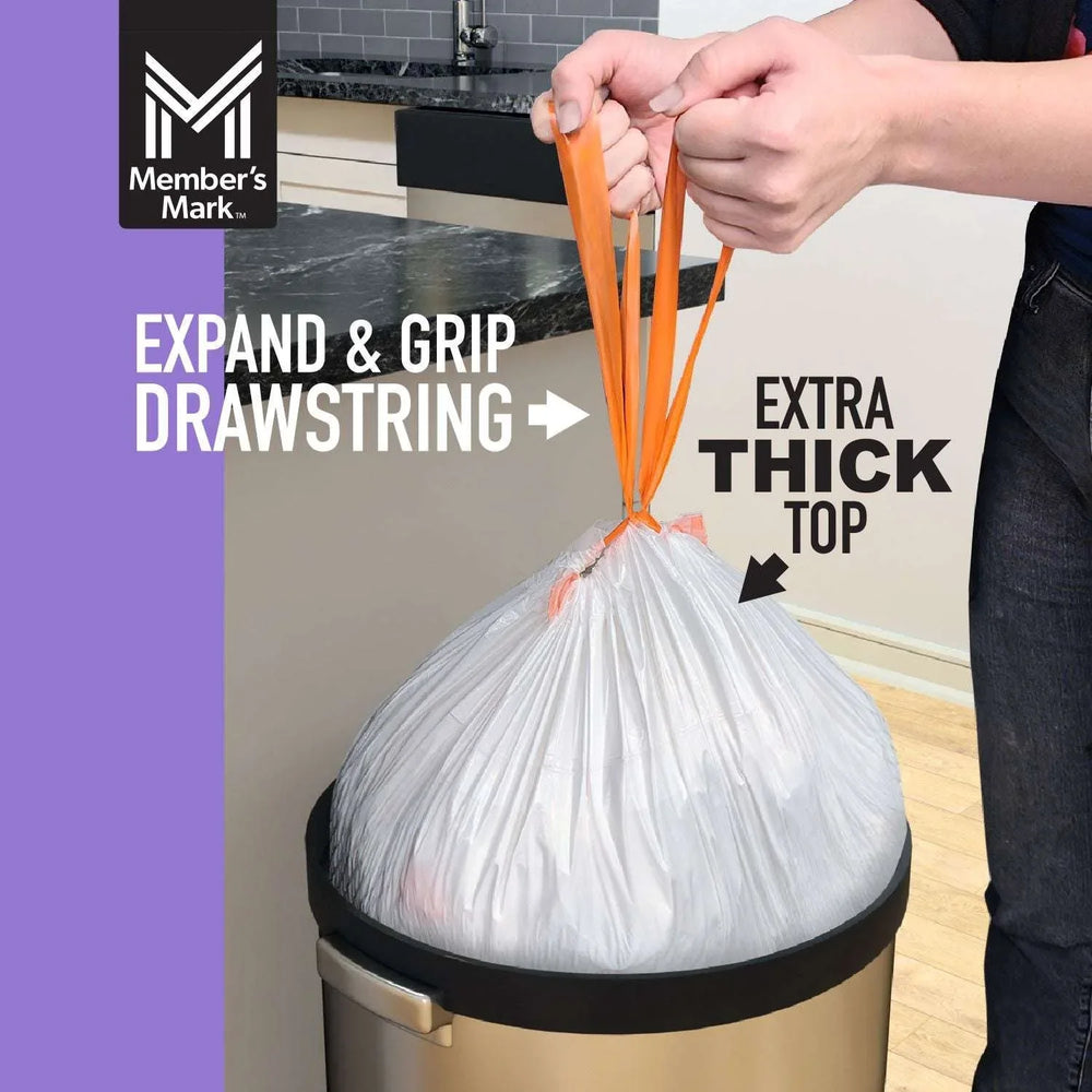 Member's Mark Power Flex 13-Gallon Tall Kitchen Trash Bags, Lavender, 200 ct. - USA MEGA SHOP