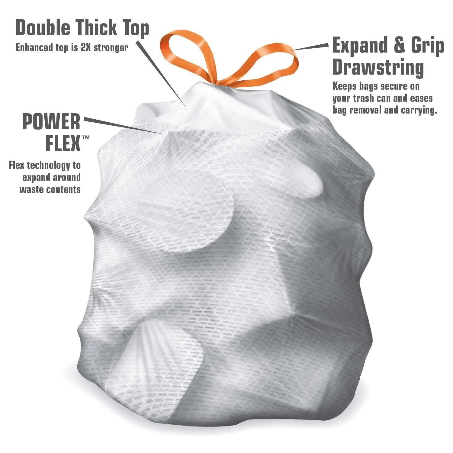 Member's Mark Power Flex 13-Gallon Tall Kitchen Trash Bags, Lavender, 200 ct. - USA MEGA SHOP