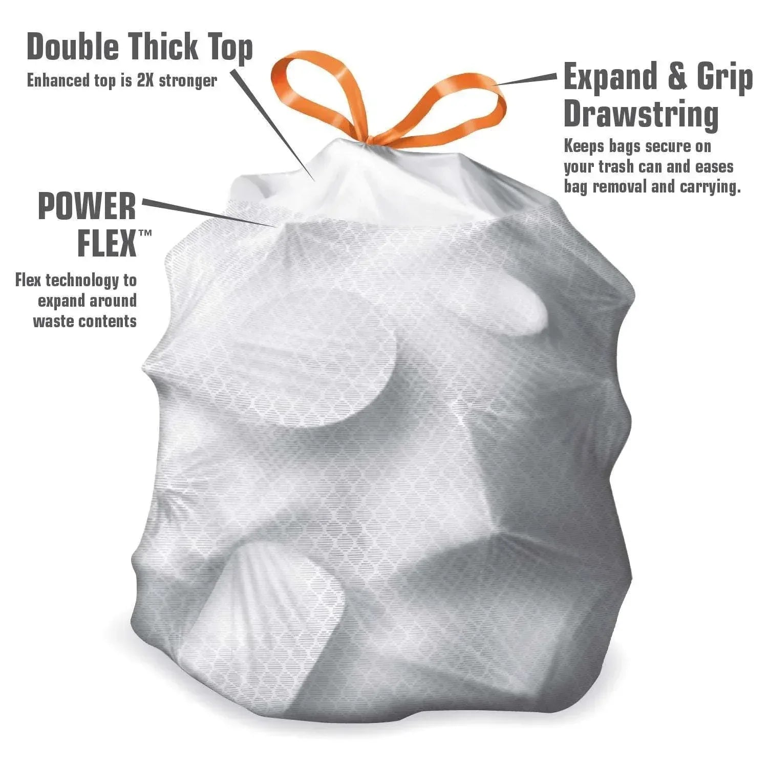 Member's Mark Power Flex 13-Gallon Tall Kitchen Trash Bags, Lavender, 200 ct.