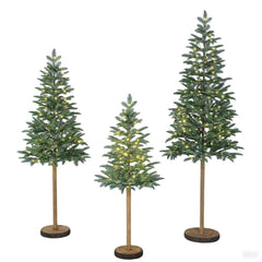 Member's Mark Pre-Lit Alpine Tree Décor, Set of 3 - USA MEGA SHOP