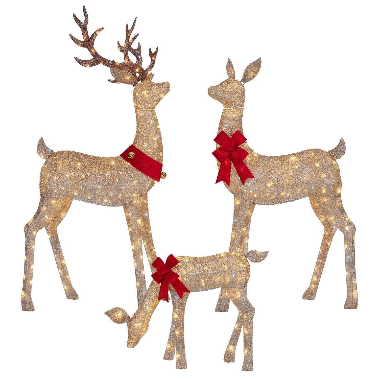 Member's Mark Pre-Lit Animated Deer Family, Set of 3