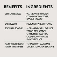 Baby wipes benefits and ingredients panel, listing water and aloe formula