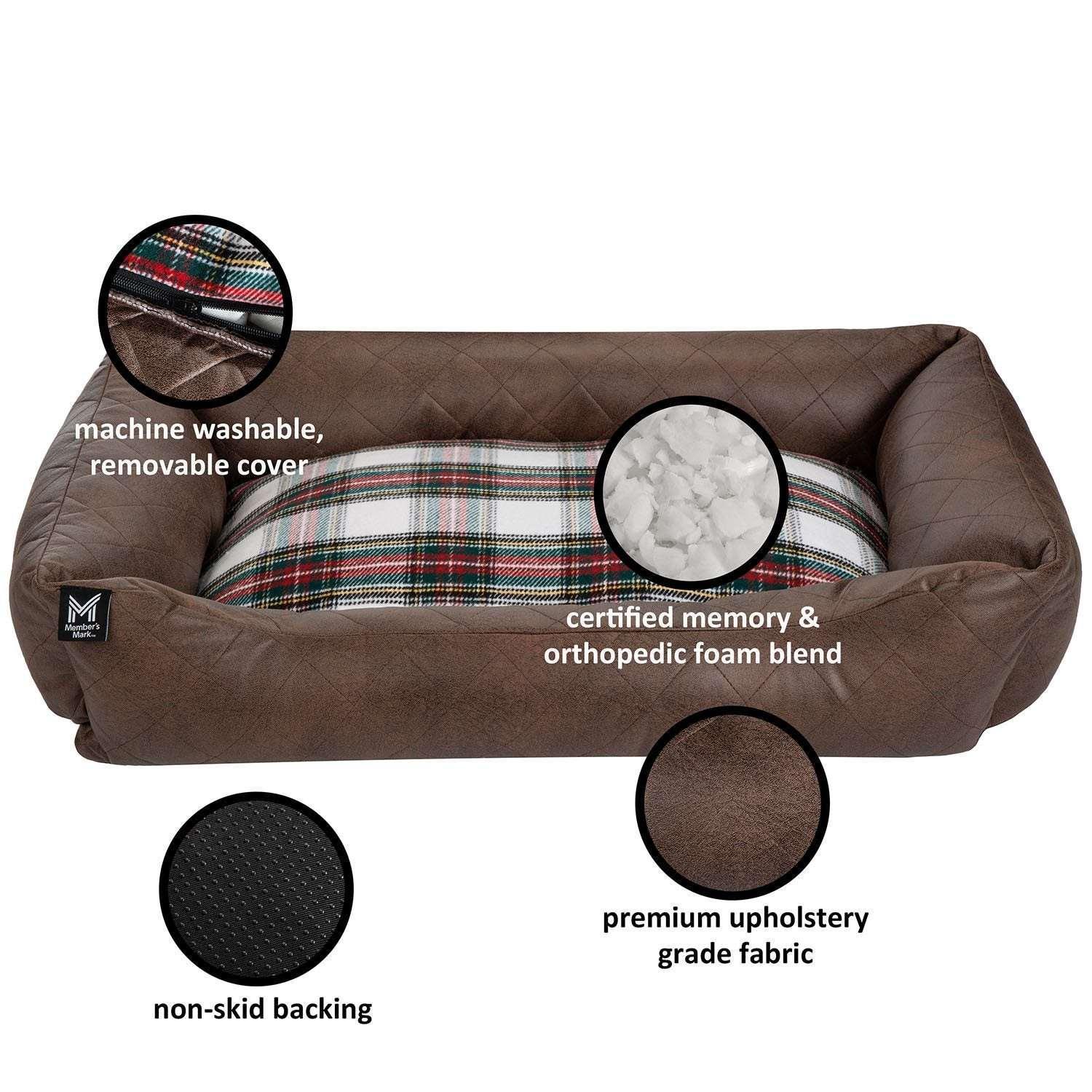 Member's Mark Premium Cuddler Pet Bed, Choose Size and Color
