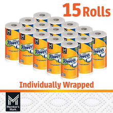 Individually wrapped paper towel rolls, 15-roll bundle