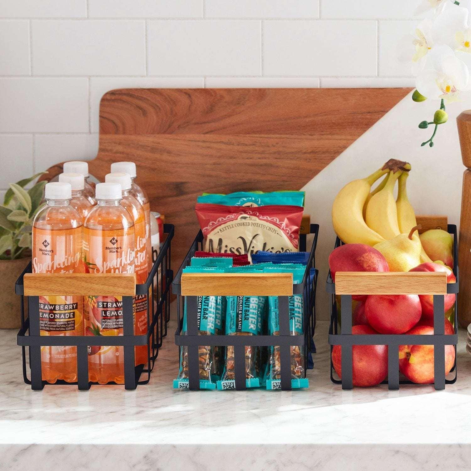 Member's Mark Set of 3 Wire Pantry Bin - USA MEGA SHOP