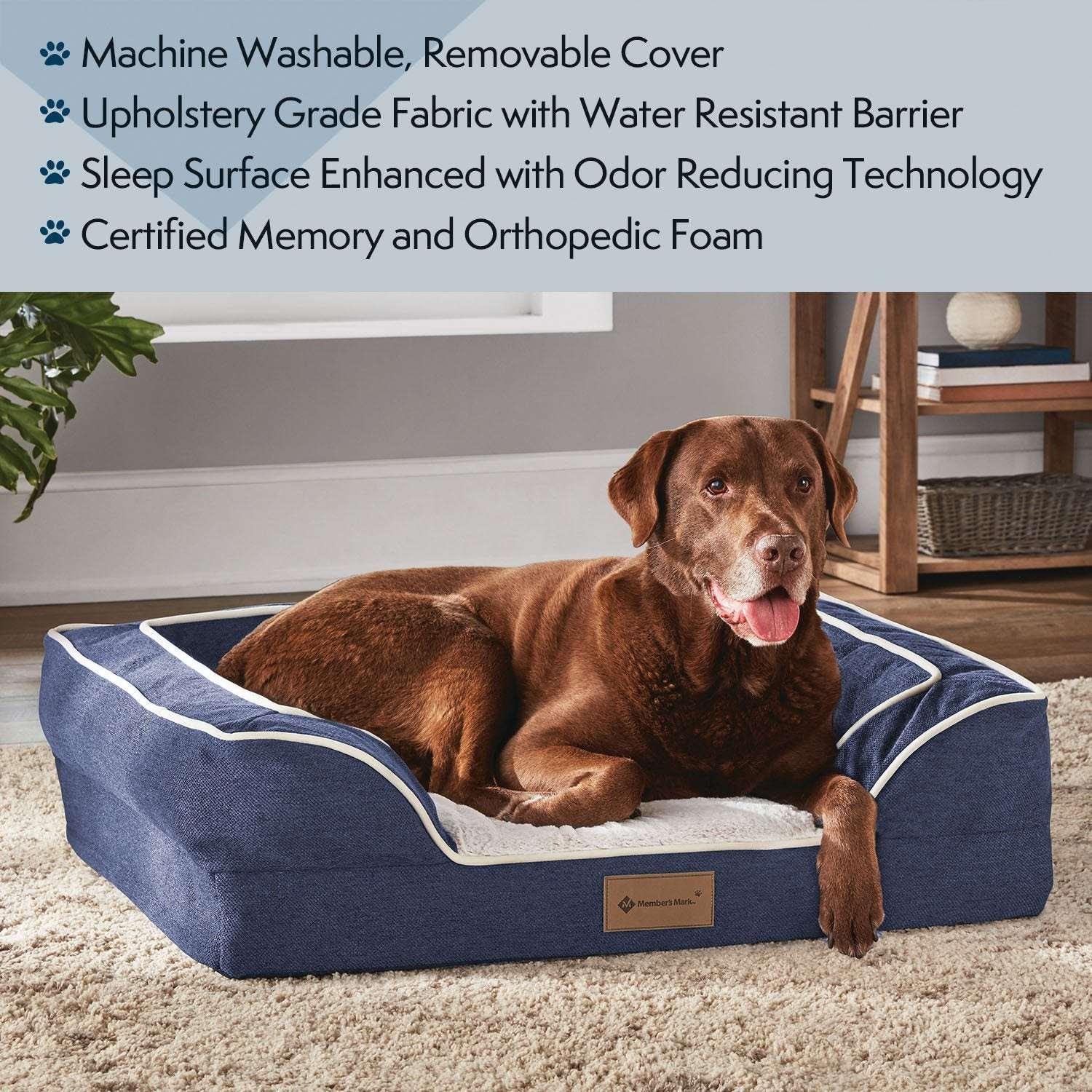 Member's Mark Sofa Pet Bed, Choose Size & Color