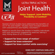 Joint Health supplement information panel with benefits for mobility and flexibility