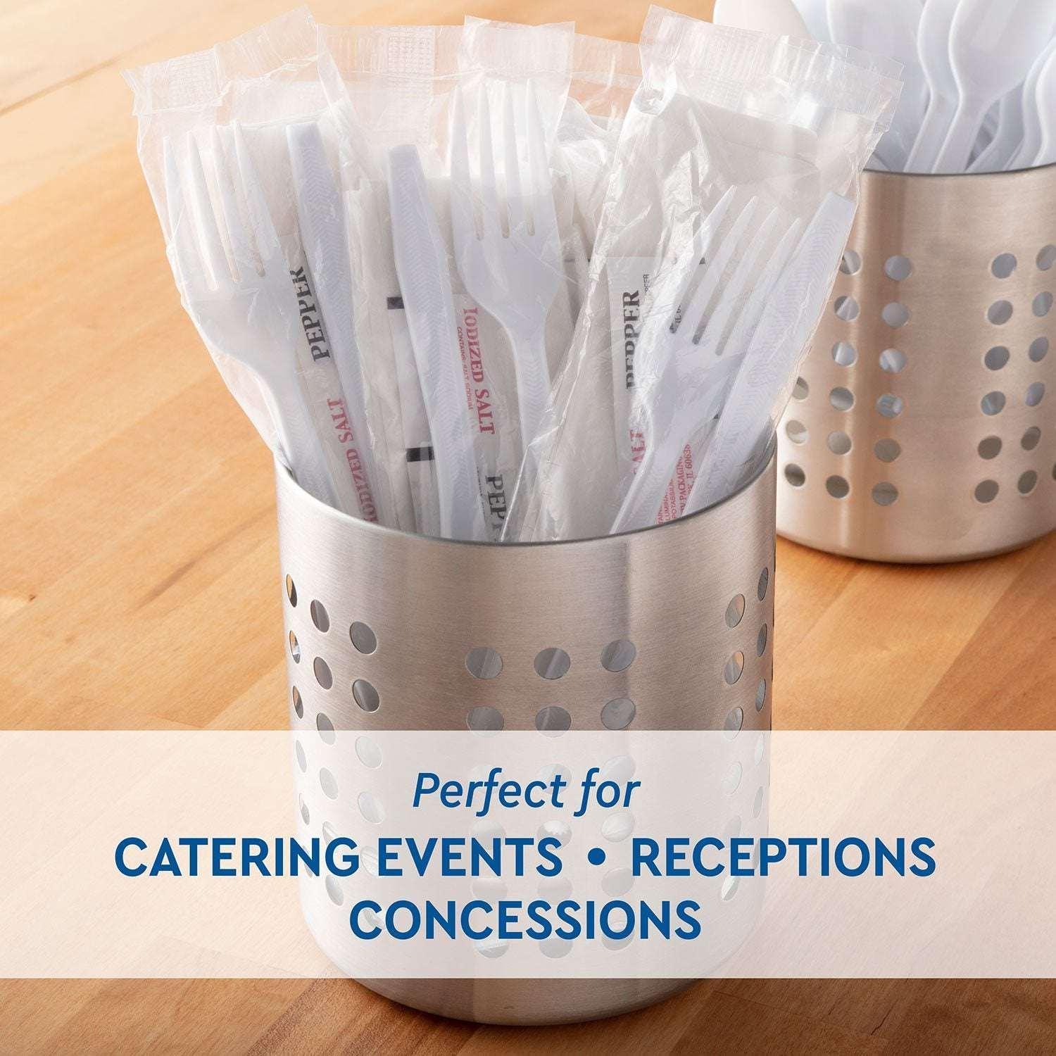 Member's Mark White Plastic Cutlery Packets 200 ct. - USA MEGA SHOP