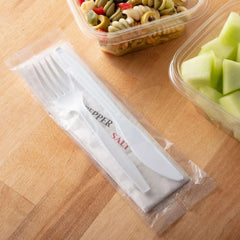 Member's Mark White Plastic Cutlery Packets 200 ct. - USA MEGA SHOP
