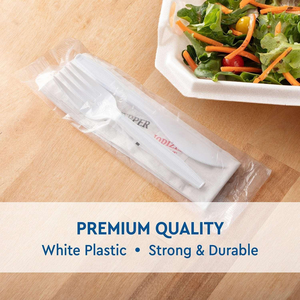 Member's Mark White Plastic Cutlery Packets 200 ct. - USA MEGA SHOP