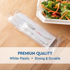 Member's Mark White Plastic Cutlery Packets 200 ct. - USA MEGA SHOP